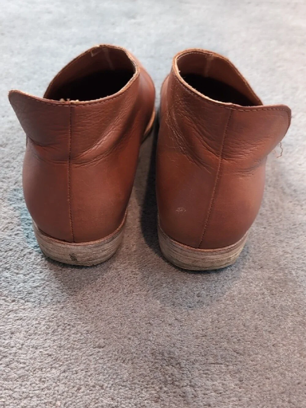 Free People Women's Royale Flat In Tan Brown Leather
